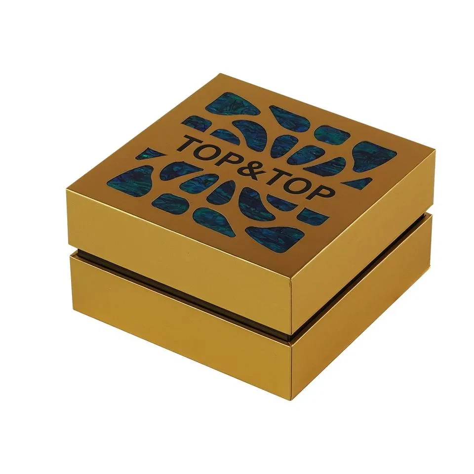 Custom Luxury Perfume Box Square Rigid Cardboard Paper Clamshell Packaging Box For Cosmetic Bottles
