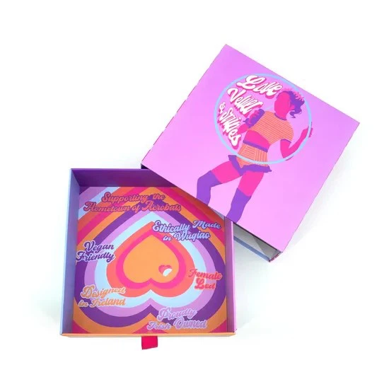 Full Color Slide Drawer Custom 2mm Grey Board Rigid Gift Box