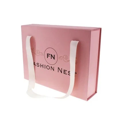 Papur Custom Blwch Rhodd Pecynnu Magnetig Plygu Esgidiau Moethus Gyda Rhuban